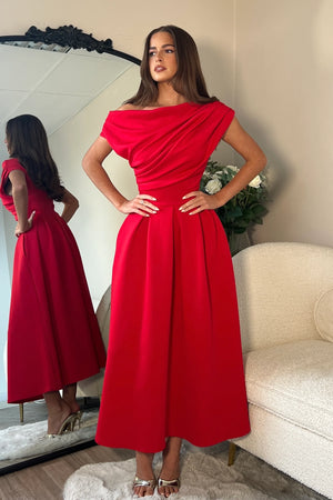 Betty Asymmetric Midi Dress
