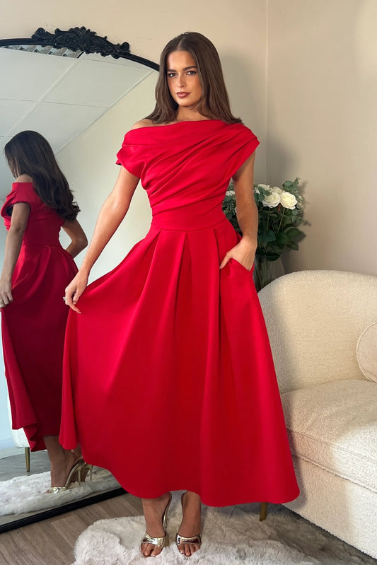 Betty Asymmetric Midi Dress