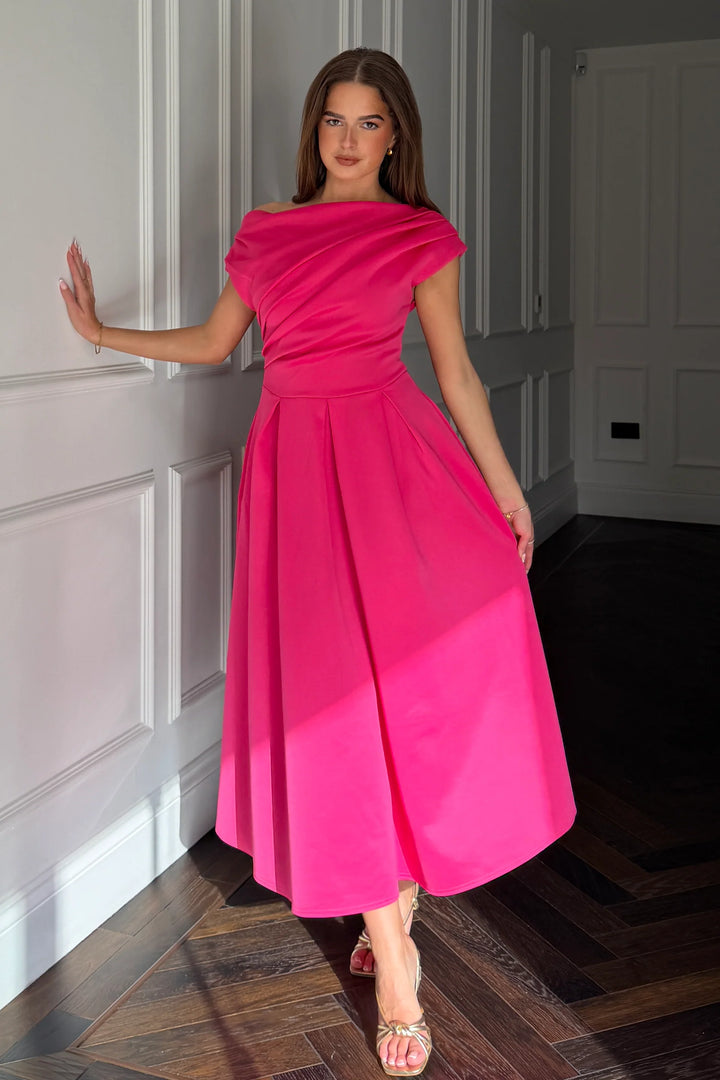 Betty Asymmetric Midi Dress