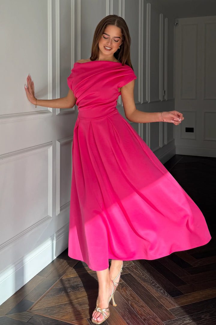Betty Asymmetric Midi Dress