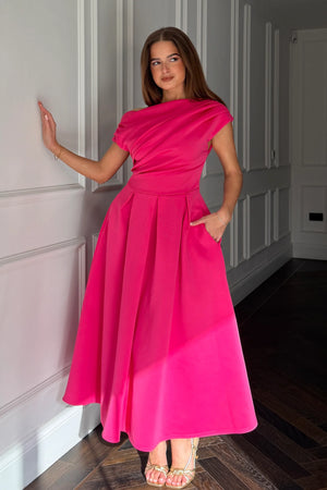 Betty Asymmetric Midi Dress