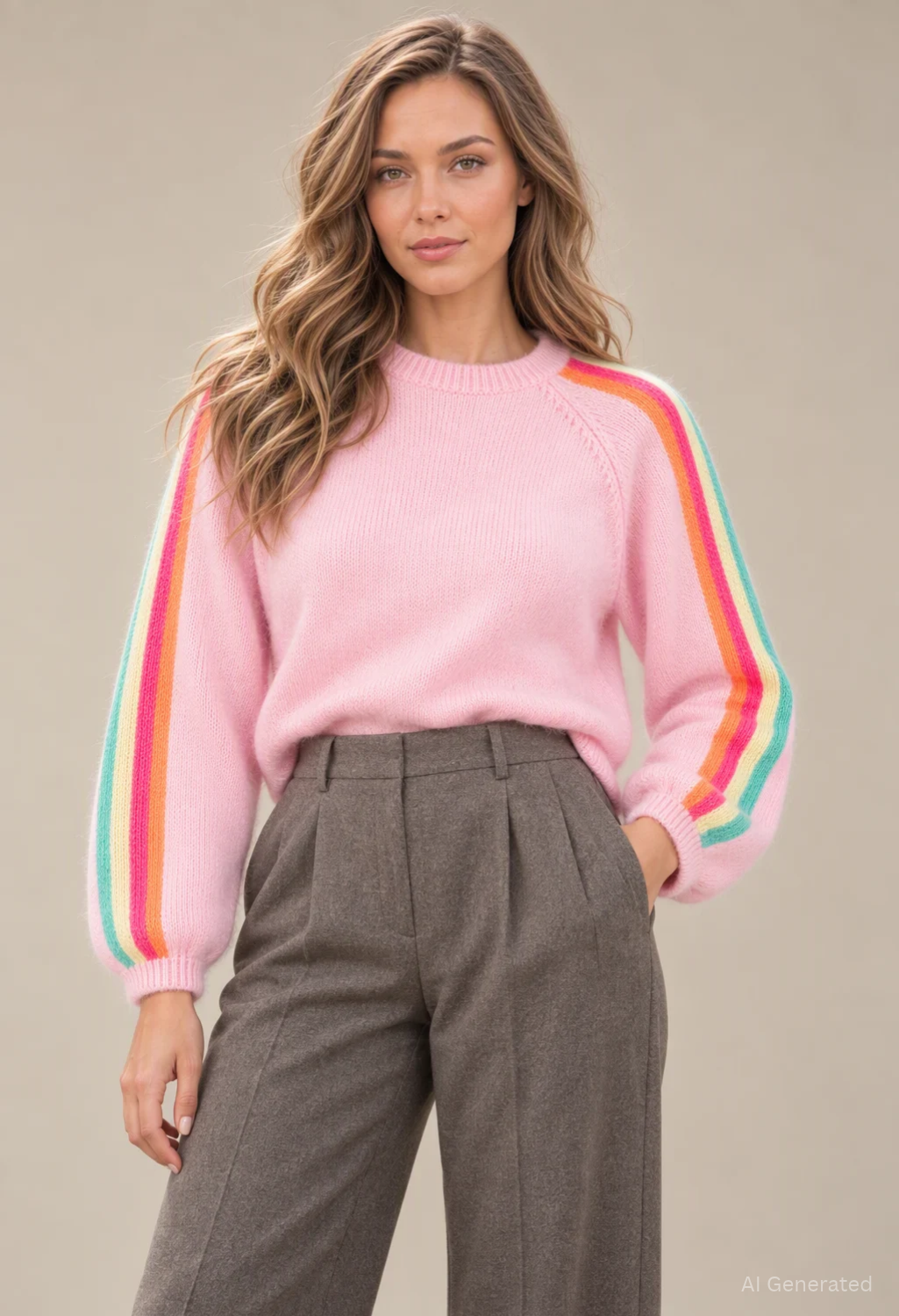 Pia Knit Jumper with Stripes
