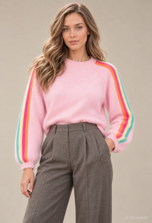 Pia Knit Jumper with Stripes