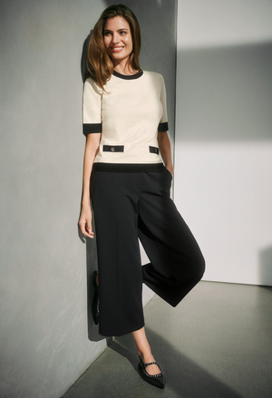 Contrast Knit Cardigan