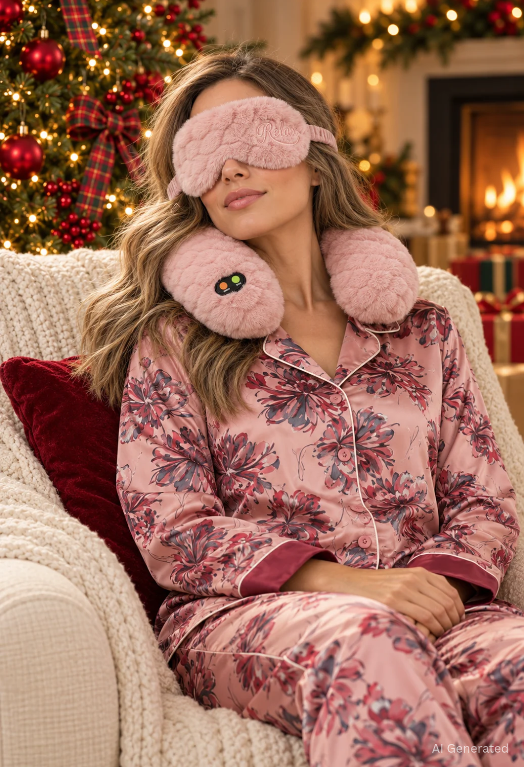 Neck Cushion and Eye Mask Set
