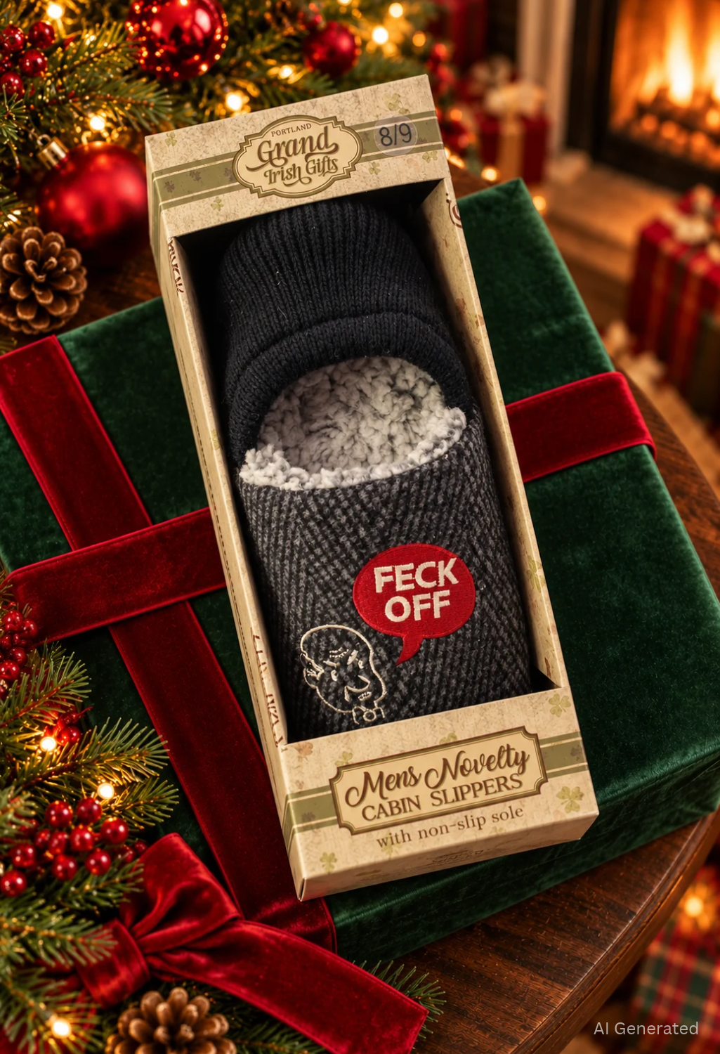 Men's Novelty Cabin Slippers