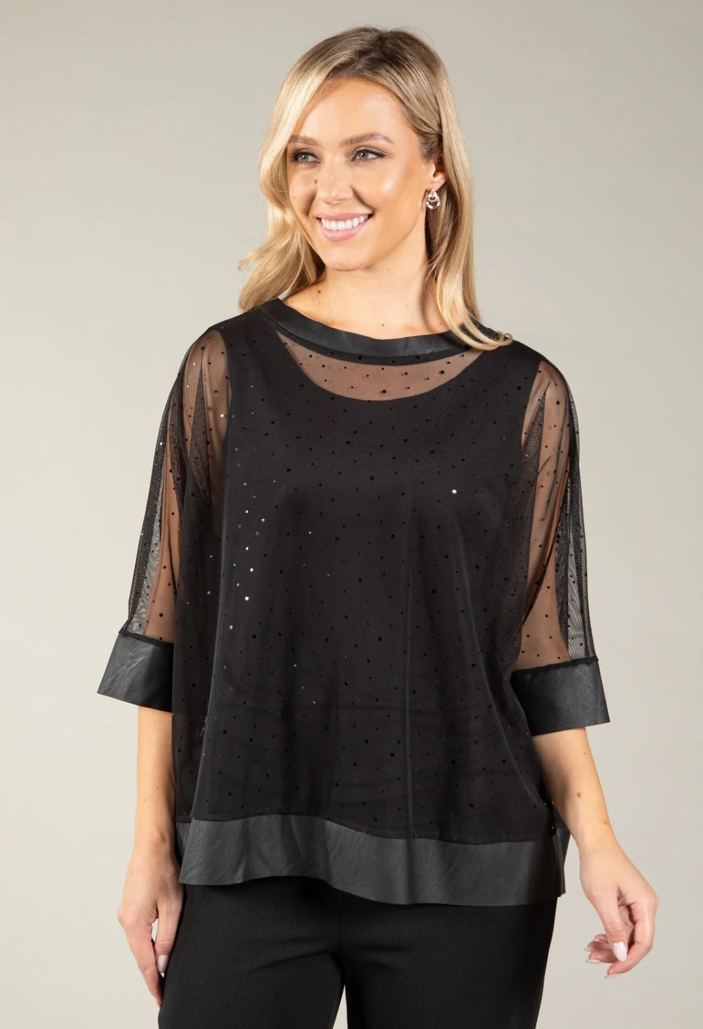 Sparkle Mesh Blouse