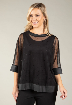 Sparkle Mesh Blouse