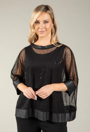 Sparkle Mesh Blouse