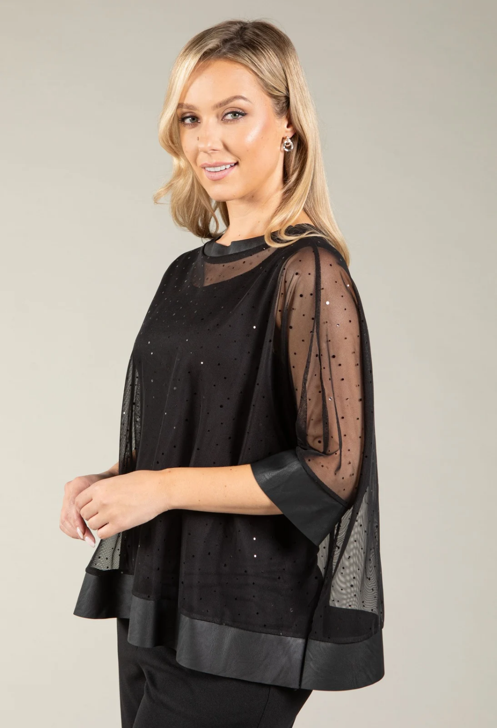 Sparkle Mesh Blouse
