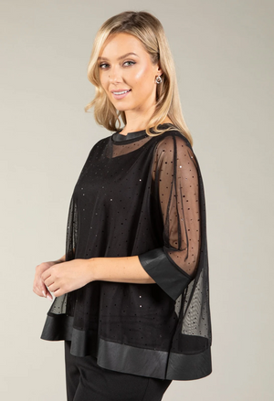 Sparkle Mesh Blouse