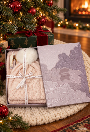 Embellished Hat and Scarf Giftset