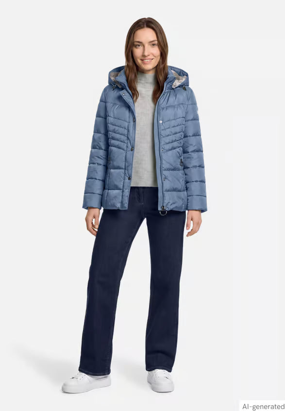 Quilted Jacket With Detachable Hood