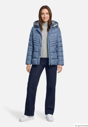 Quilted Jacket With Detachable Hood