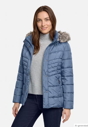 Quilted Jacket With Detachable Hood