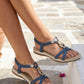 Disc and Floral Gem Sandal