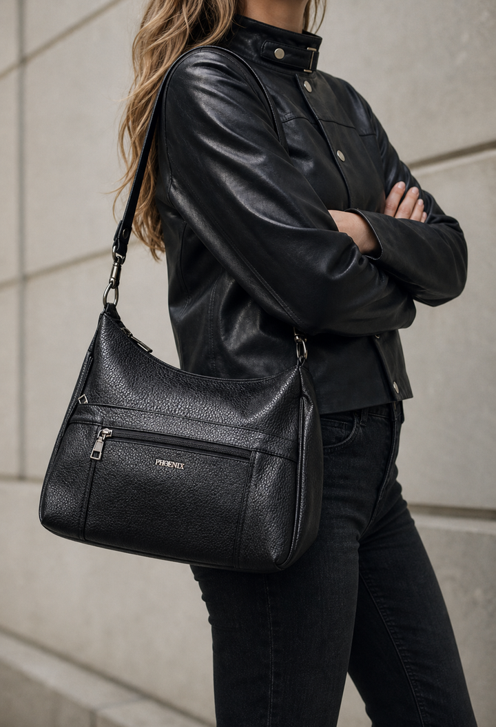 Faux Leather Crossbody Bag