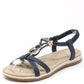 Disc and Floral Gem Sandal