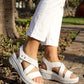 Diamante Cross Strap Sandal