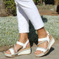 Diamante Strap Wedge Sandal