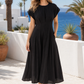 Pleated Midi Dress