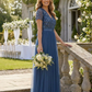 STRIPE EMBELLISHED MAXI DRESS WITH SASH BELT