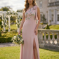 Floral Embellished Self-Tie One Shoulder Maxi Dress