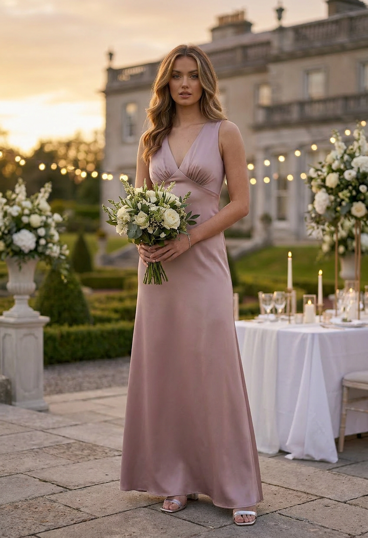 elegant bridesmaid dresses Popular Simple Mermaid Long BD017 bridalsew This luxurious satin bridesmaid dress perfectly blends elegance and style Elegant Chiffon One-Shoulder bridesmaid Dresses