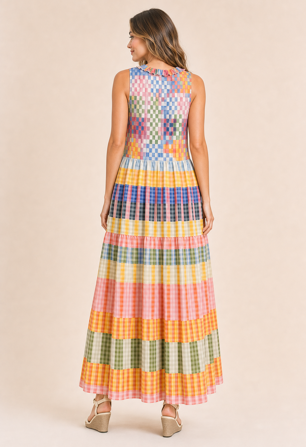 Gingham Maxi Dress