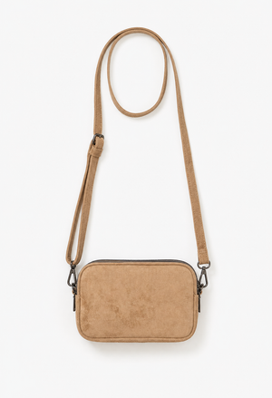 Faux Suede Crossbody Bag