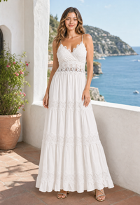 Floral Lace Wrap Maxi Dress