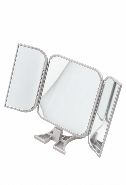 Black folding mirror