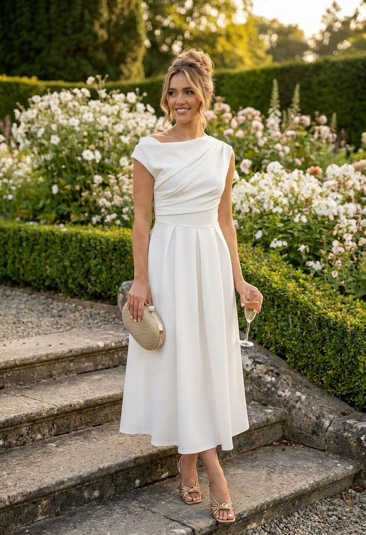 Betty Asymmetric Midi Dress