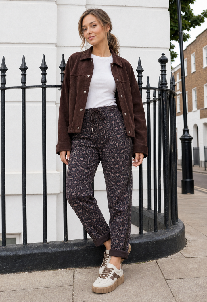 Leopard Print Side Detail Joggers