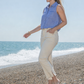 Sleeveless Button Down Woven Shirt