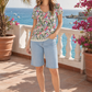 Emir Leaf Print Top