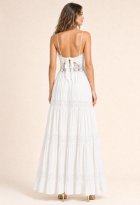 Floral Lace Wrap Maxi Dress