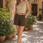 Linen Look Bermuda Shorts