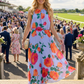 Plisse Pleated Halter Dress