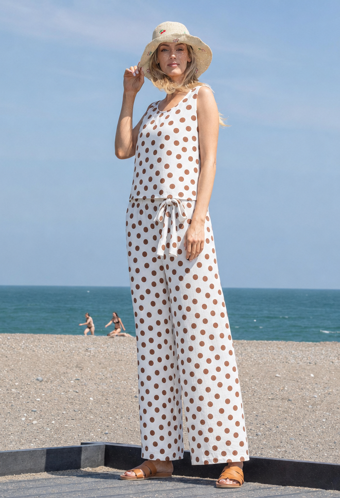 Sleeveless Polka Dot Top