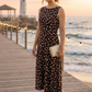 Polka Dot Sleeveless Midi Dress