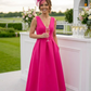 Bethany V-Neck Skater Midi Dress