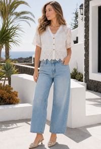 Crochet Hem Blouse