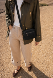 Faux Suede Crossbody Bag