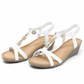 Floral Beaded Wedge Sandal