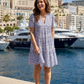 Geometric Print Tiered Hem Dress
