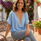 Luna Crochet Trim Blouse