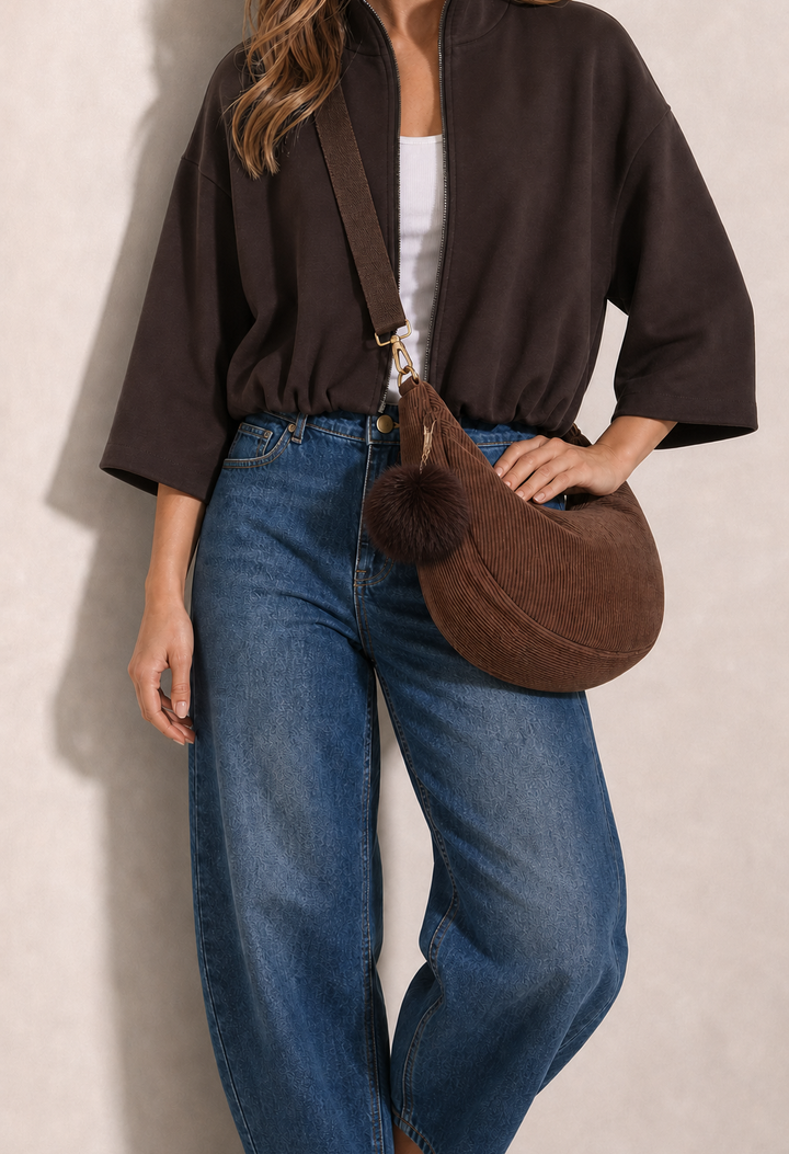 Corduroy Crossbody Bag