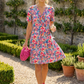 Floral Print Short Wrap Dress