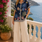 Ocean Print Blouse